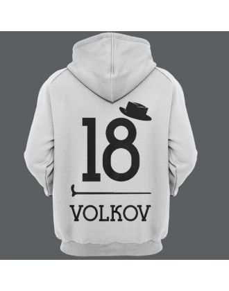 Именная толстовка с капюшоном с ретро шрифтом, шляпой и тростью #39 Именная толстовка с капюшоном с ретро шрифтом, шляпой и тростью #39