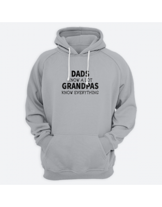 Толстовка в подарок для дедушки с принтом "Dads know a lot. Grandpas know everything"