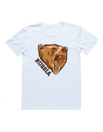 Футболка с принтом "Оскал медведя".