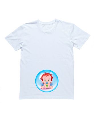 Футболка для беременных с принтом "Пузырёк" 