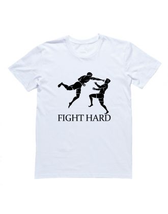 Футболка для боксеров с принтом "Fight hard(2)"