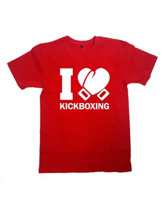 Футболка для боксеров с принтом "I love kickboxing"