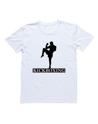 Футболка для боксеров с принтом и надписью "Kickboxing"
