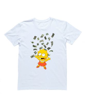 Футболка с Лизой Симпсон "Lisa's money rain"