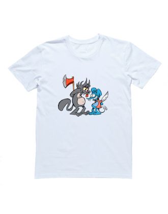 Футболка с Симпсонами "Itchy & Scratchy"