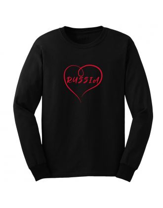 Свитшот Я Русский с принтом "Россия в сердце"