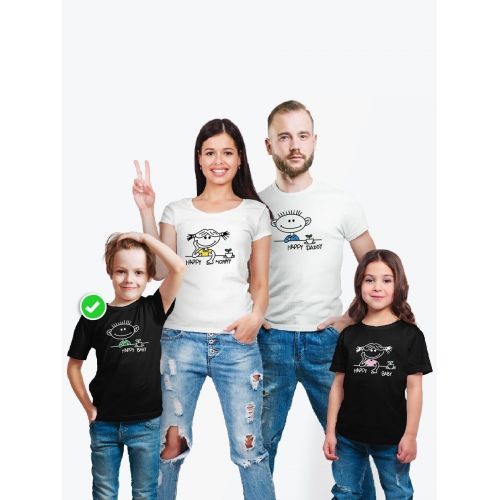 Футболка детская family look с принтом