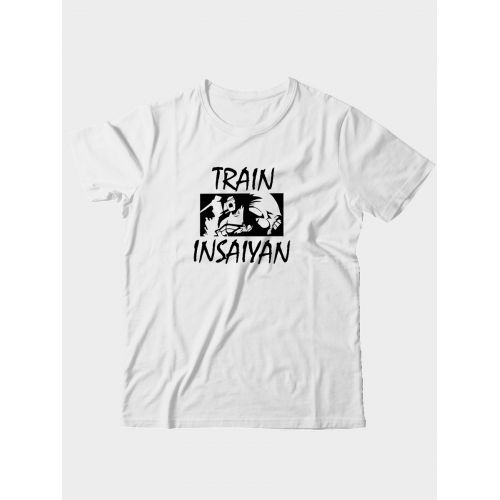 Мужская футболка для тренировок спорта и на каждый день с рисунком Train insaiyan