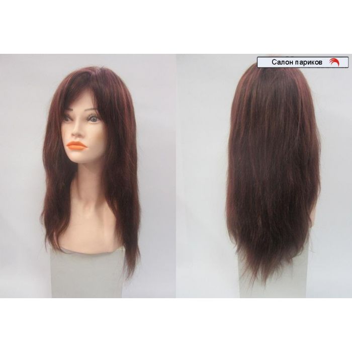 купить парик из натуральных волос 100133 Mono (цвет волос "красное дерево")