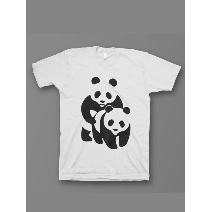 Мужская футболка с прикольным принтом "Panda on panda"