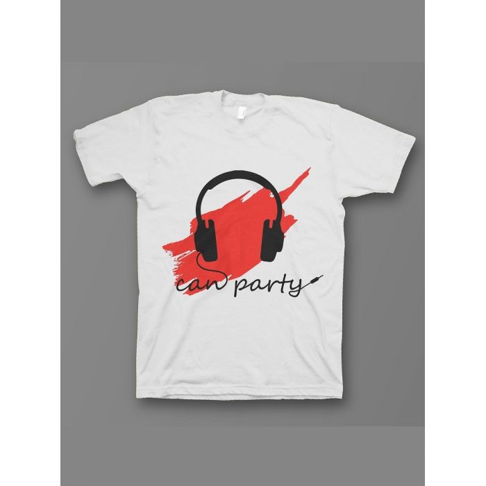 Мужская футболка с прикольным принтом "Can party"