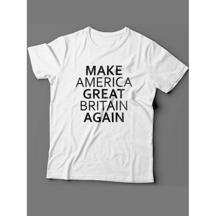 Мужская футболка с прикольным принтом "Make America Great Britain Again"