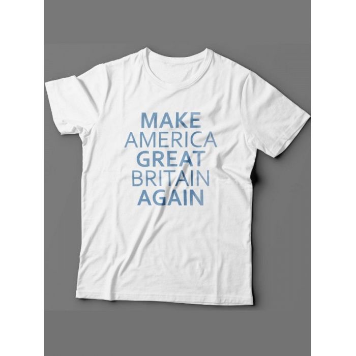 Мужская футболка с прикольным принтом "Make America Great Britain Again"
