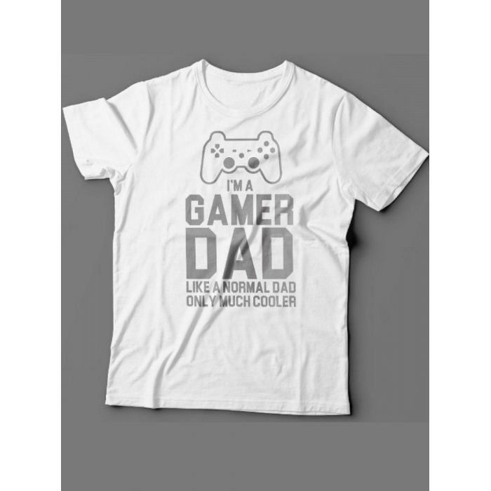 Прикольная футболка для папы с надписью «I'm a gamer dad»/Модная самому лучшему папе.
