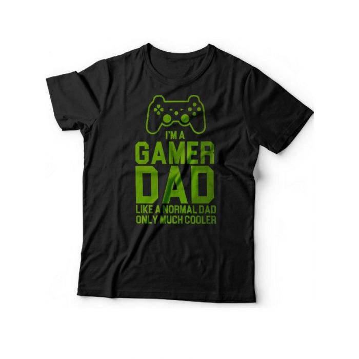 Мужская футболка с прикольным принтом "I'm a gamer dad"