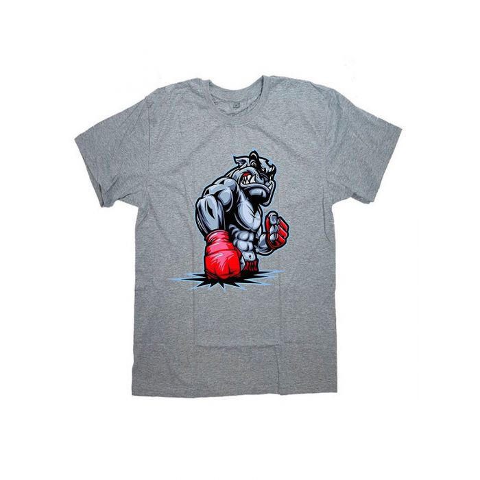 Мужская футболка с прикольным принтом "Dog boxing"