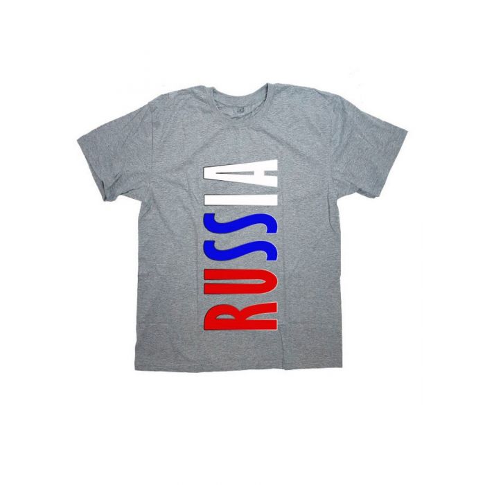 Мужская футболка с прикольным принтом "Россия"