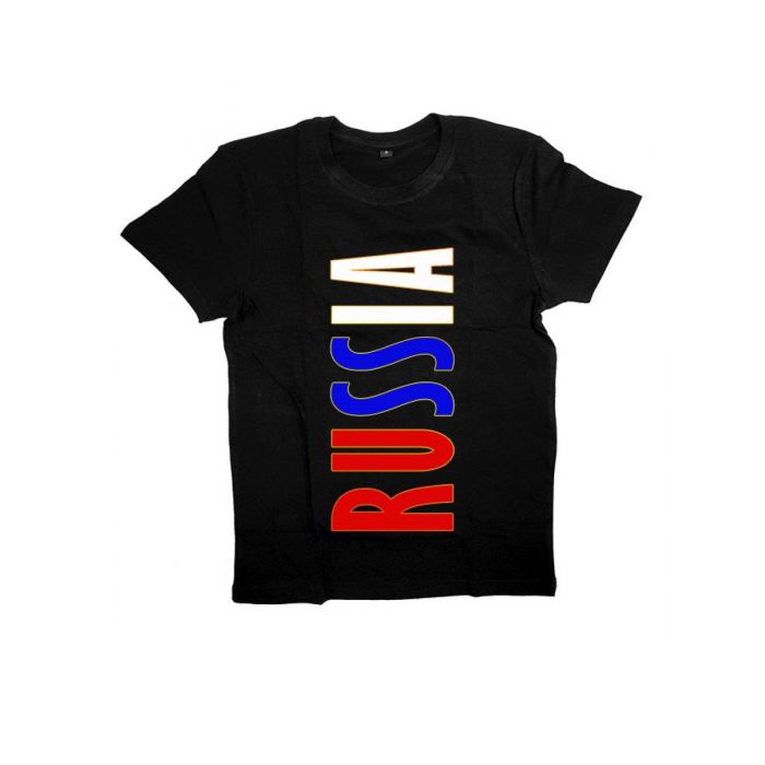 Мужская футболка с прикольным принтом "Россия"