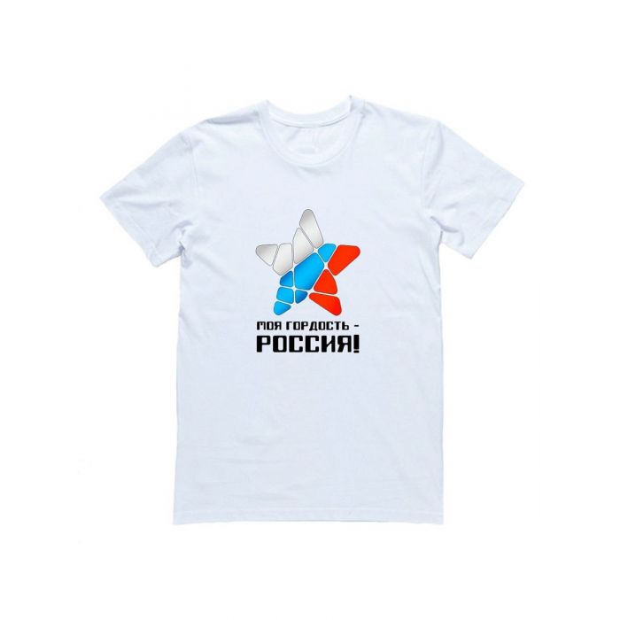 Мужская футболка с прикольным принтом "Моя гордость - Россия"