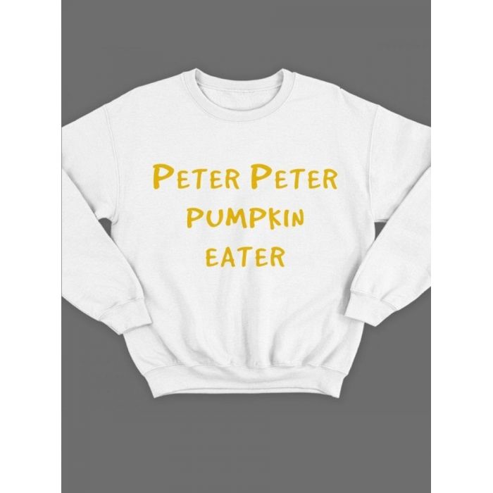 Мужской свитшот с принтом «Peter» / Модная толстовка без капюшона с прикольной надписью.