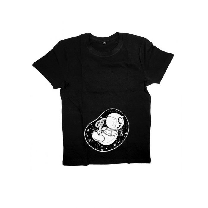 Женская футболка с прикольным принтом "Маленький космонавт"