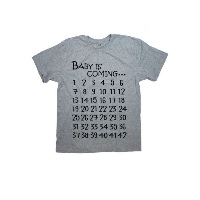 Женская футболка с прикольным принтом "Календарь беременности"