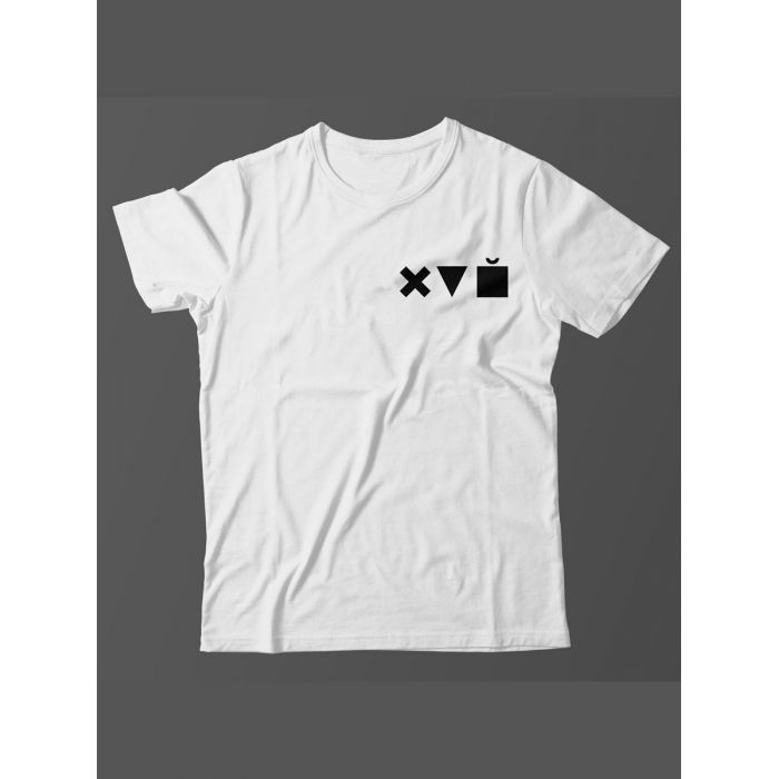 Мужская футболка с прикольным принтом "X triangle cube"