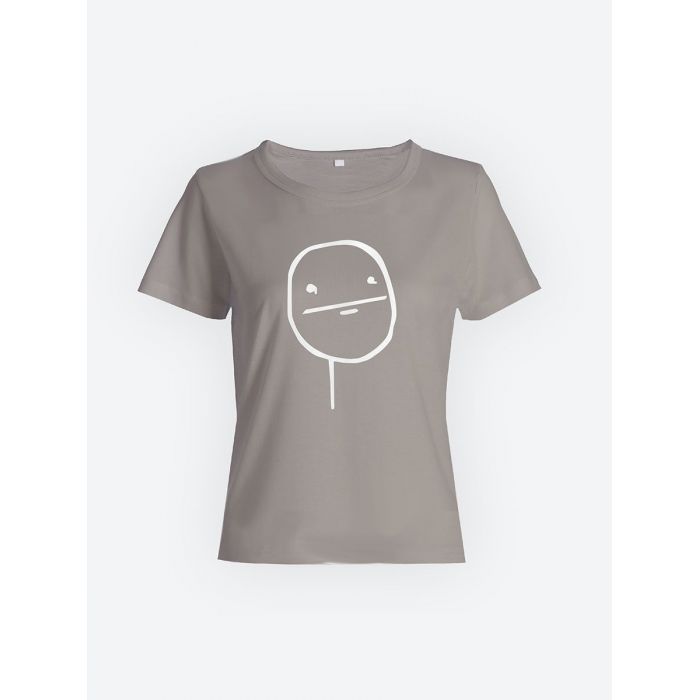 Смешная женская футболка с принтом Покер фэйс / Необычный оригинальный подарок на день рождения