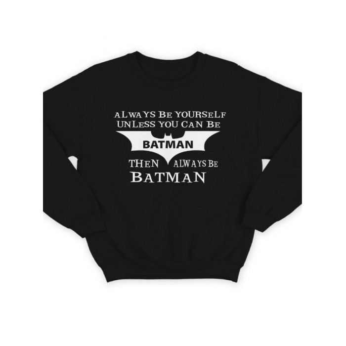 Мужской свитшот с принтом Batman / Толстовка без капюшона / Подарок мужчине на день рождения