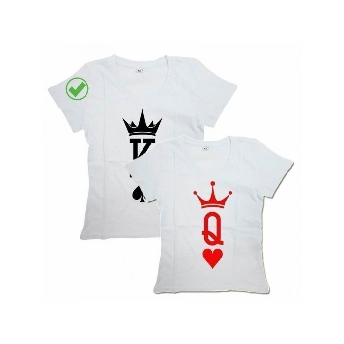 Парные футболки для молодоженов и для двоих влюбленных, для мужа и жены K & Q