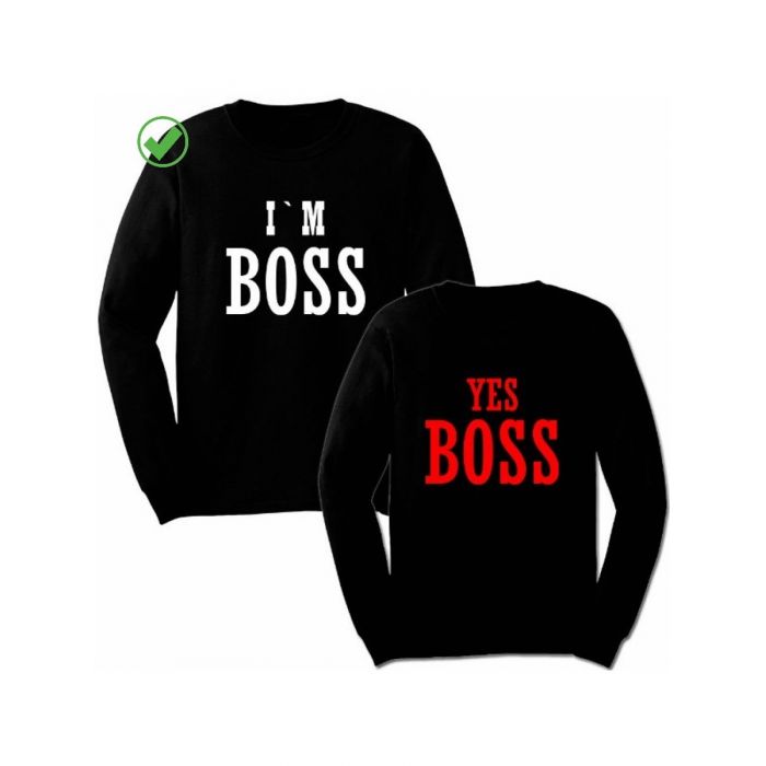 Парные свитшоты I'm boss&Yes, boss