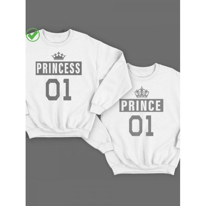 Парные свитшоты Princess& Prince