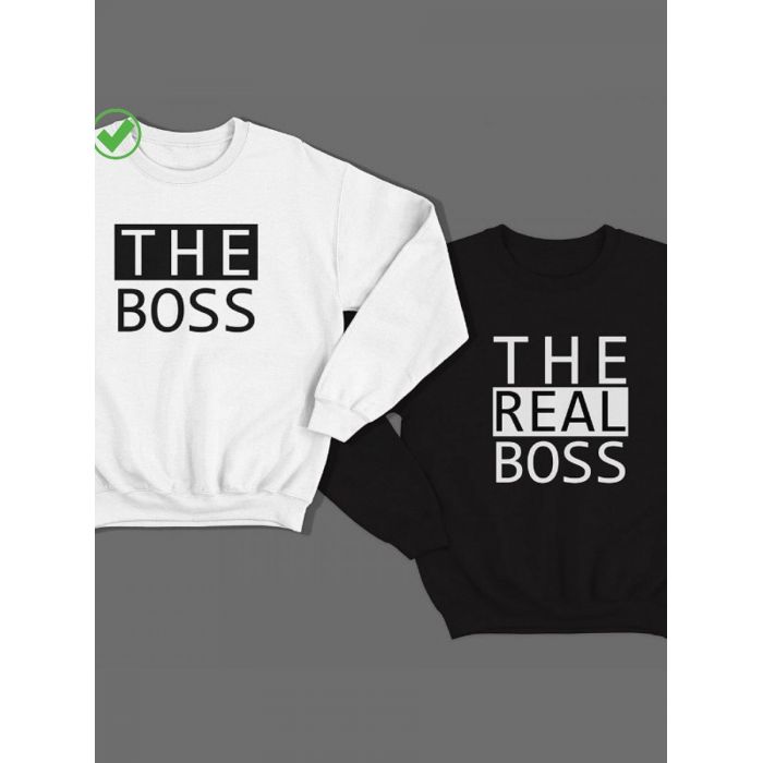 Парные свитшоты The boss & The real boss