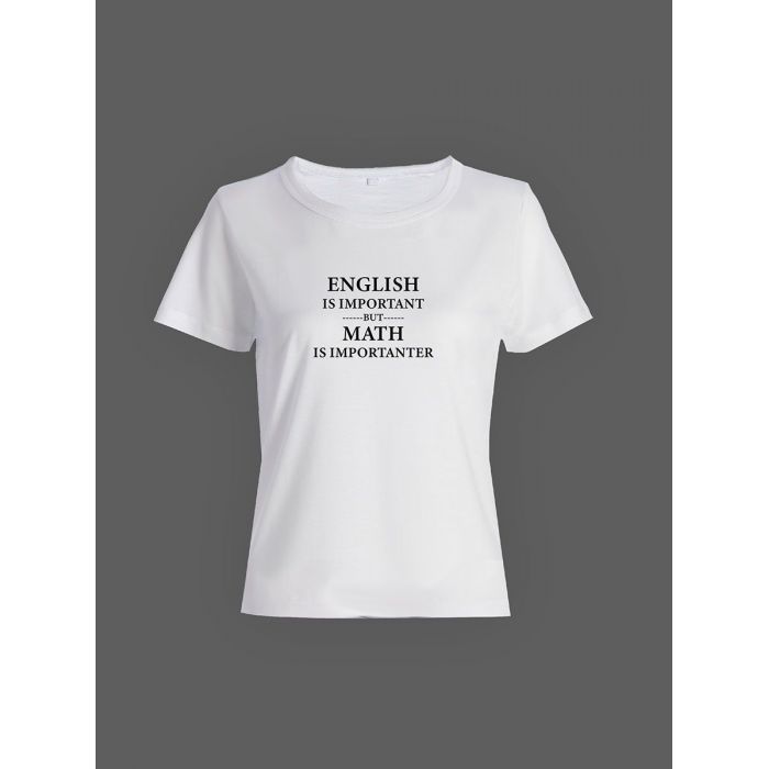 Стильная футболка с прикольной надписью English/Подарок женщине оригинальная