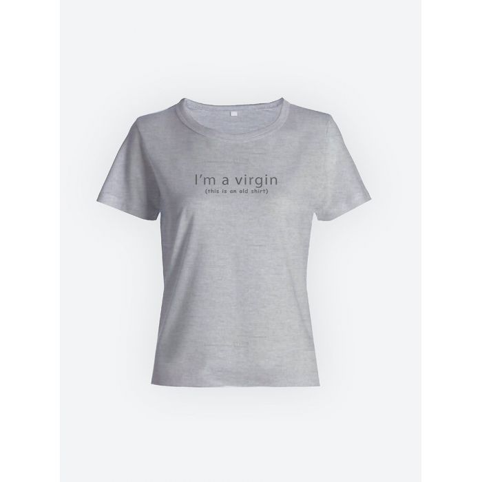 Стильная футболка с надписью I'm a virgin/Подарок женщине оригинальная с принтом