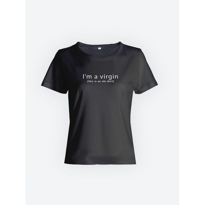 Стильная футболка с надписью I'm a virgin/Подарок женщине оригинальная с принтом