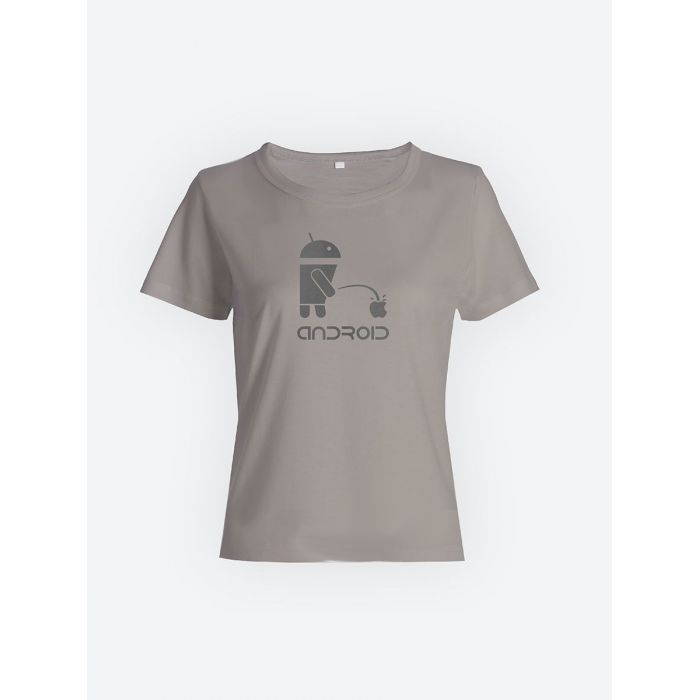 Качественная хлопковая футболка для женщин Android / Прикольные надписи на футболках
