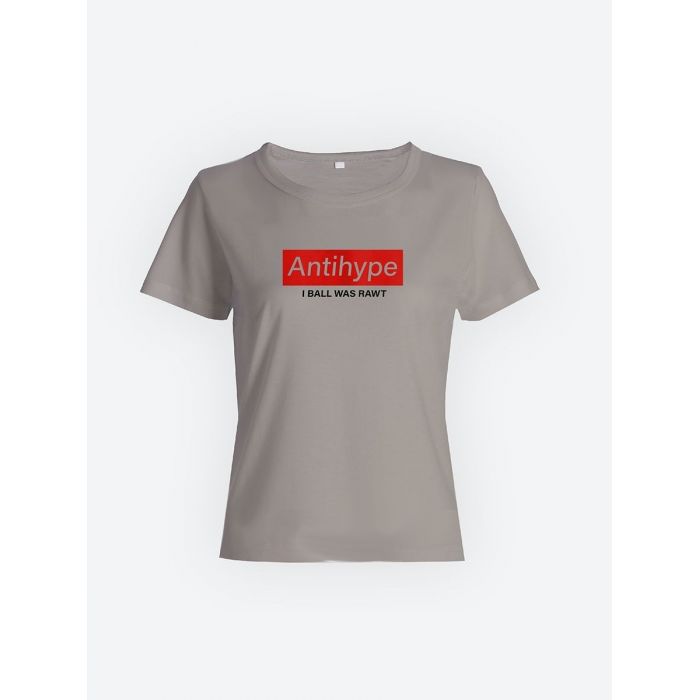 Модная женская футболка с надписью Antihype/Оригинальная с прикольным принтом