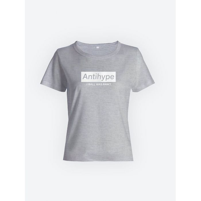 Модная женская футболка с надписью Antihype/Оригинальная с прикольным принтом