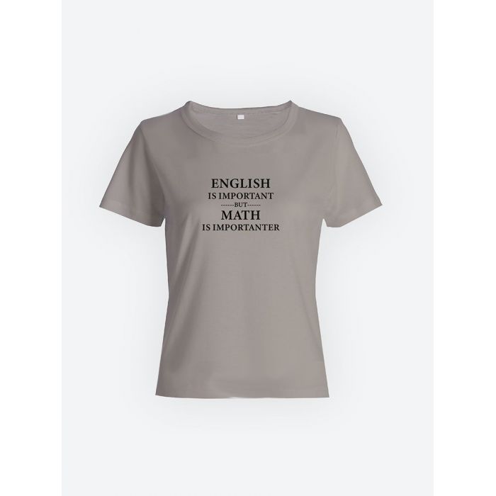 Качественная хлопковая футболка для женщин English / Прикольные надписи на футболках
