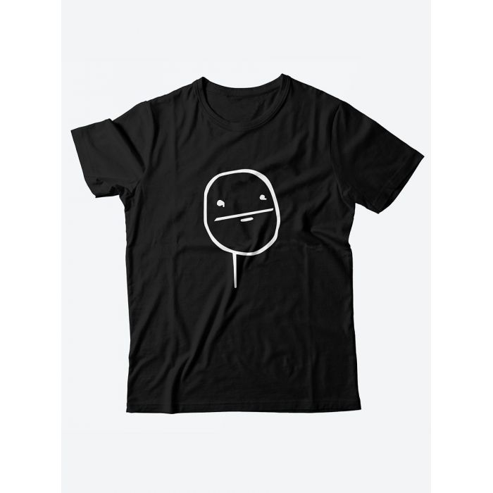 Мужская футболка с забавным принтом и смешной надписью Покер фэйс/для мужчины