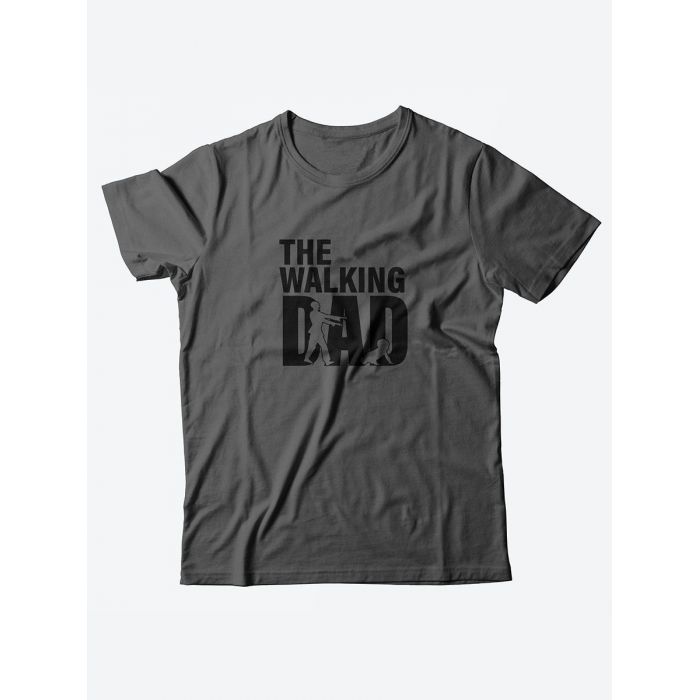 Мужская футболка с забавным принтом и смешной надписью The walking dad/для папы