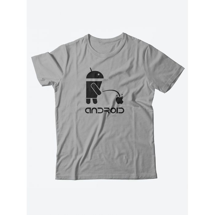 Прикольная футболка с принтом Android/с для лучшего мужчины