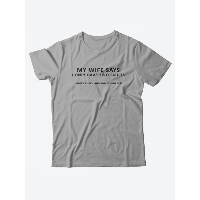Прикольные надписи на футболках для мужчин / Оригинальные качественные футболки My wife says