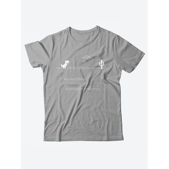 Прикольная мужская футболка с принтом You are offline/Смешная хлопковая с надписями