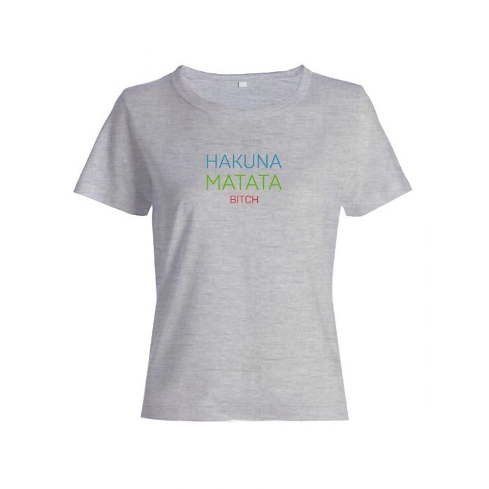 Женская футболка с прикольной надписью "Hakuna"/Оригинальная, модная и смешная с принтом