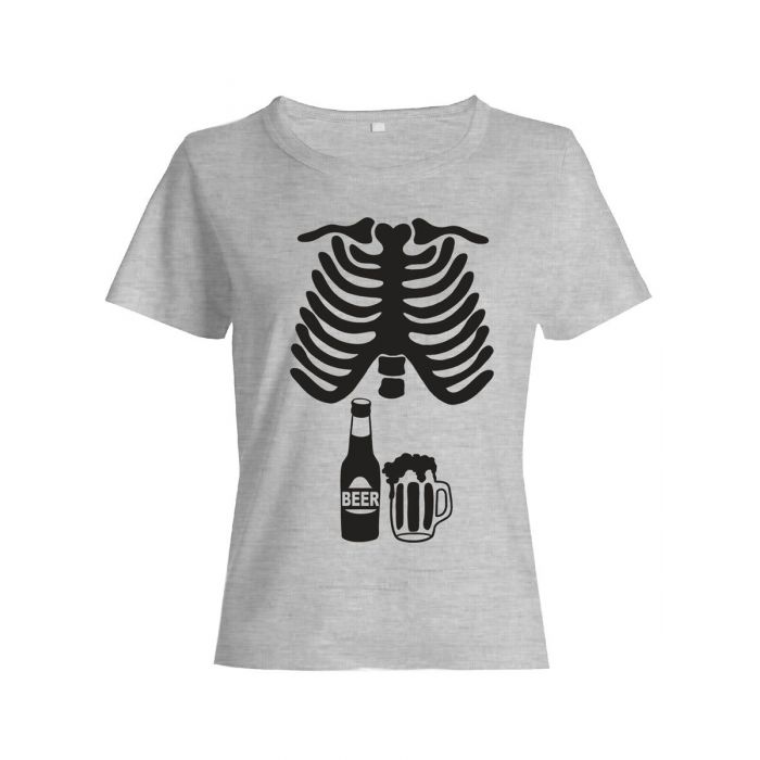 Прикольная футболка с принтом "Скелет" | Женская оригинальная и стильная футболка