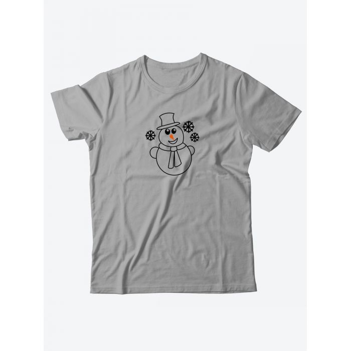 Прикольная футболка с принтом Снеговик | Мужская оригинальная и стильная футболка