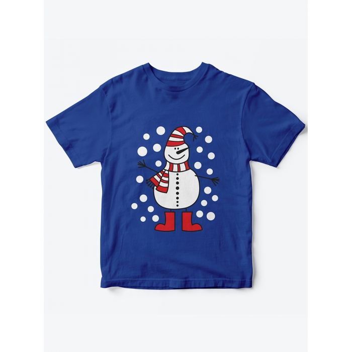 Детская футболка с рисунком Снеговичок | Футболка для детей с прикольным принтом