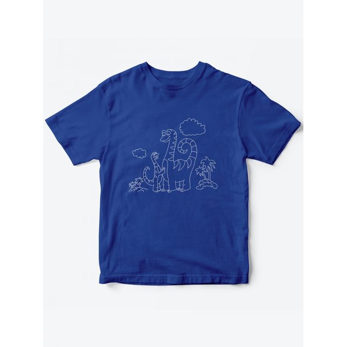 Детская футболка с рисунком Динозаврики | Футболка для детей с прикольным принтом